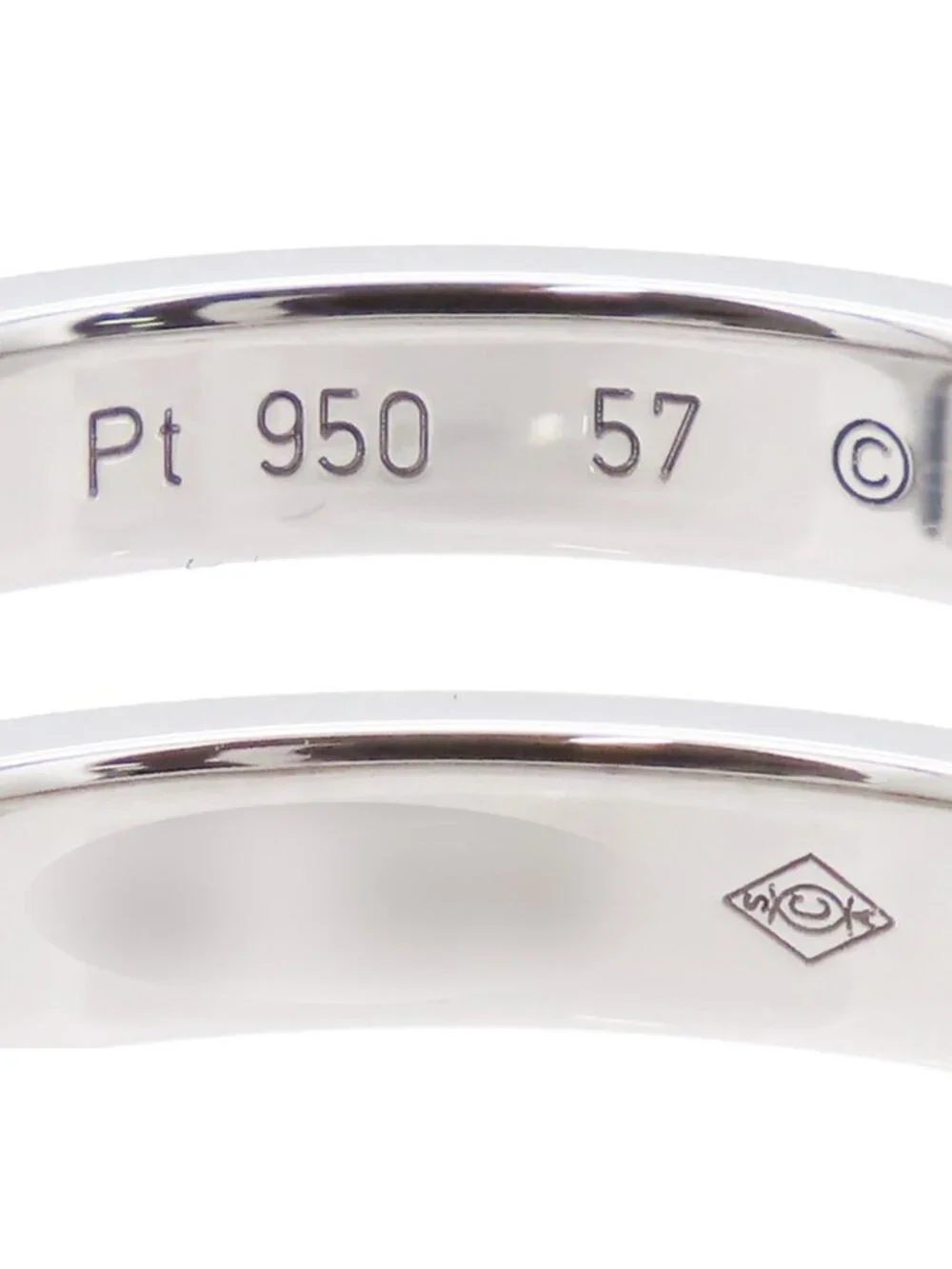 Cartier C de Cartier Wedding Ring Platinum 57